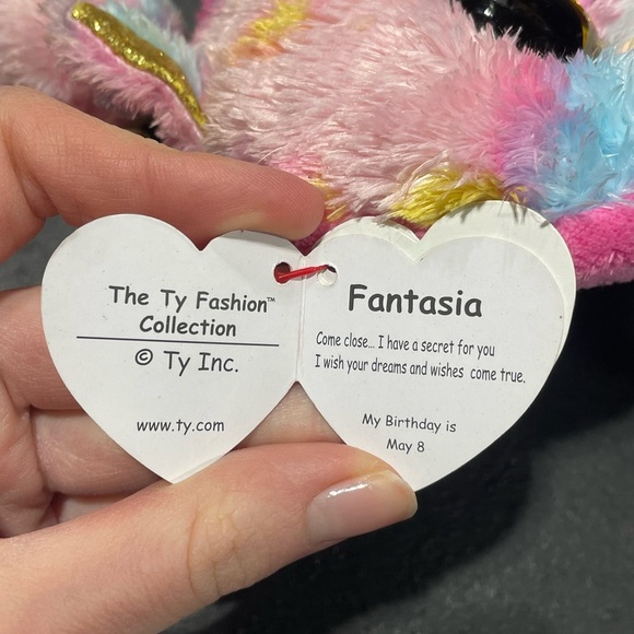 Ty Fantasia Pink Unicorn Mini Crossbody Plush Purse For Little Girls - Picture 10 of 13